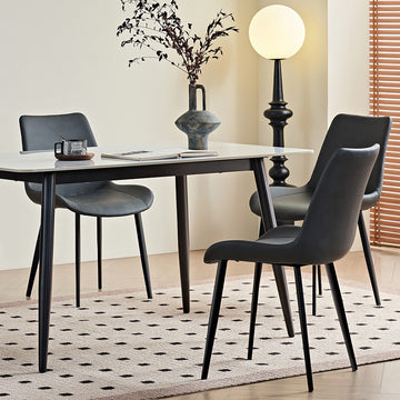 Upholstered Dining Chairs with Metal Legs and Comfortable Wide Seating