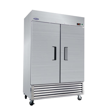 Silver Commercial Reach In Refrigerator 49 Cu.ft 2 Solid Door 54.1-in L x 32.1-in W x 83.1-in H ETL Approved
