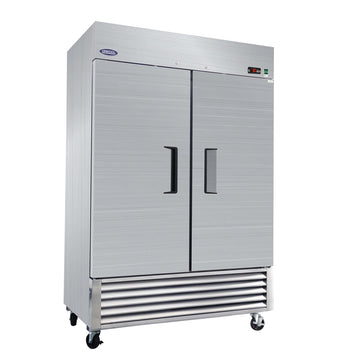 Silver Commercial Upright Freezer 49 Cu.ft 2 Door 54.13-in L x 32.08-in W x 83.07-in H ETL Approved