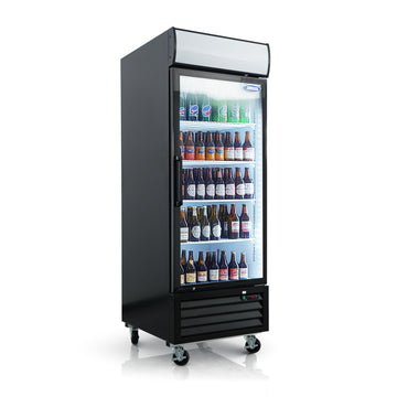 Black Glass Door Merchandiser Refrigerator 193 Cu.ft Glass Door 27.0-in L x 33.5-in W x 83.0-in H