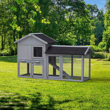 Large Expandable Rabbit Hutch with Asphalt Roof
