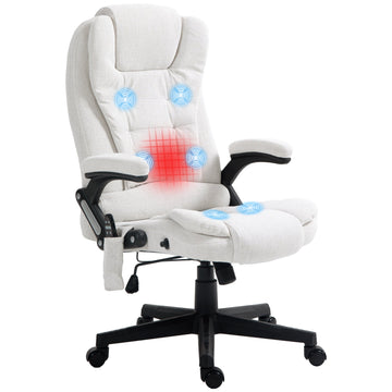 6 Point Vibrating Massage Office Chair with Heat High Back Reclining Executive Chair