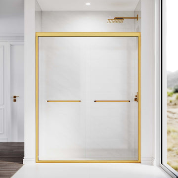 56-60" x 72" Sliding Shower Doors with Smooth Rollers and Adjustable Walk-In