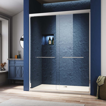 44-48" x 72" Sliding Shower Doors with Smooth Rollers and Adjustable Walk-In
