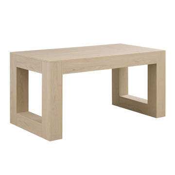 Farmhouse Rectangular Dining Table for 4 to 6 People with Sturdy Wood Legs MDF Tabletop for Kitchen Dining Room Living Room