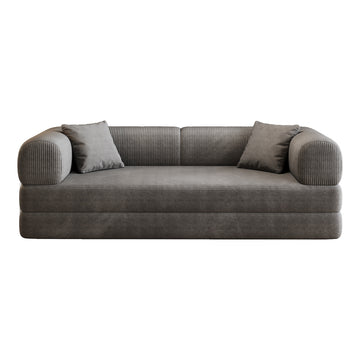 Gray Fabric Sofa 78.8-in L x 35.5-in W x 26.1-in H