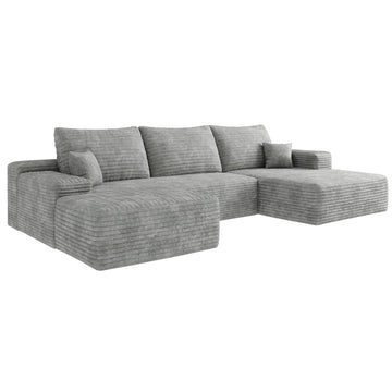 Gray Modular 4 Seat Foam Sofa 107.0-in L x 69.7-in W x 37.8-in H