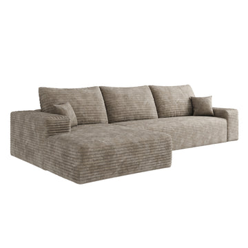 Camel Modular 3 Seat Foam Sofa 107.0-in L x 69.7-in W x 37.8-in H