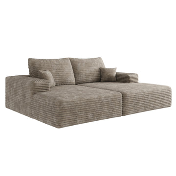 Camel Modular 2 Seat Foam Sofa 74.8-in L x 69.7-in W x 37.8-in H