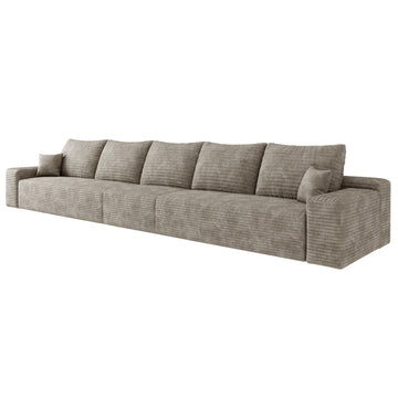 Camel 5 Seat Foam Sectional Sofa 168.0-in L x 39.4-in W x 37.8-in H
