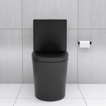 Matte Black Elongated One Piece Toilet Dual Flush 1116 GPF Map 1000g Comfort Design Ultra Quiet Easy Clean