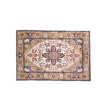 6x9 Vintage Bohemian Area Rug Non Slip Washable Persian Floral Rug for Living Room Bedroom Kitchen Blue Gold