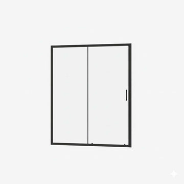 60" x 72" Adjustable Sliding Shower Door with Tempered Safety Glass