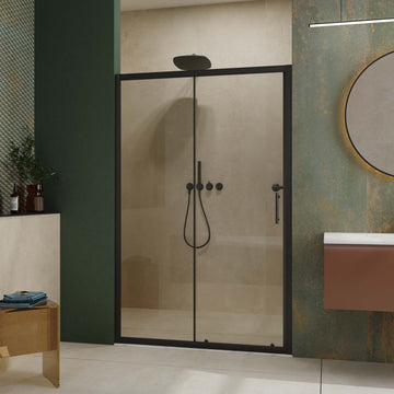 48" x 72" Adjustable Sliding Shower Door with Tempered Safety Glass