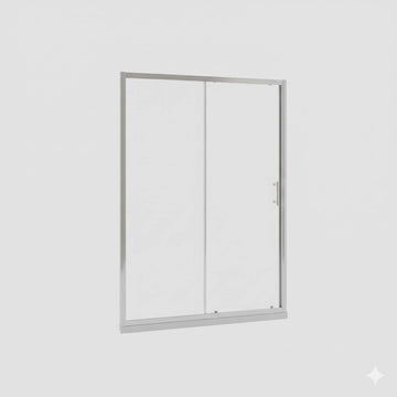 60" x 72" Adjustable Sliding Shower Door with Tempered Safety Glass