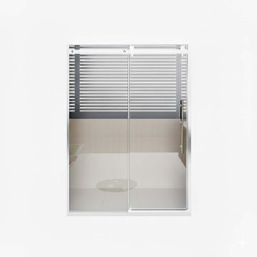 60" x 72" Adjustable Sliding Shower Door with 1/4" Tempered Glass
