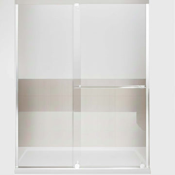 60" x 72" Adjustable Sliding Shower Door with 1/4" Tempered Glass