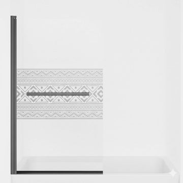 31.5" x 55" Frameless Bathtub Shower Door with Bohemian Pattern