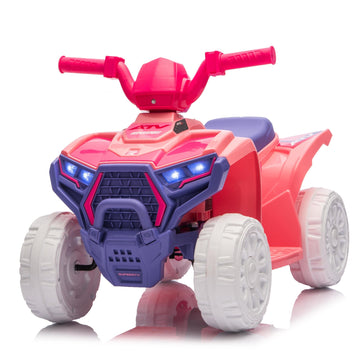 6V Kids Ride On ATV - Off-Road Quad Anti-Slip Wheels RWD Ergonomic Seat Toddlers 3-5