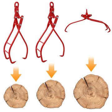 28 in. 3-jaw Timber Lifting Clamp, Log Grapple with Eagle Claw Design