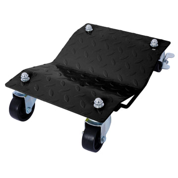 4Pack 6000lb Capacity Heavy Duty Wheel Dolly Black with Brakes Anti Slip Tire Mover