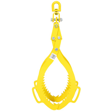 28 in. 4- Jaw Solid Steel Yellow Wood Log Lifting Clamp Grab