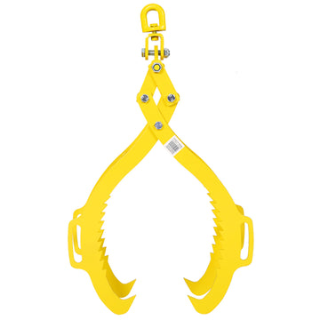 32 in. 4- Jaw Solid Steel Yellow Wood Log Lifting Clamp Grab