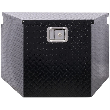 48x15x15 inches Black Aluminum Outdoor Tool Storage Box with Lock and Key