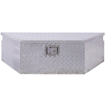 39x165x118 inches Silver Aluminum Outdoor Tool Storage Box with Lock and Key