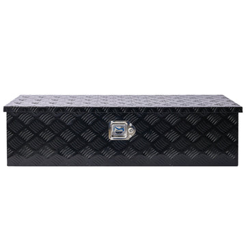 48x15x15 inches Black Aluminum Indoor Outdoor Tool Storage Box with Lock and Key