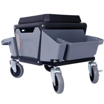 330 Lbs Capacity Gray Mechanics Creeper with Wheels Soft Rubber Cushion