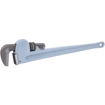 36 in. Aluminum Straight Heavy Duty Pipe Wrench with Hangable Design for Water Pipes and Automotive Repairs