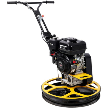 22.5 Inch Walk Behind Power Trowel 7HP Gas Powered Concrete Surface Finisher with Float Pan