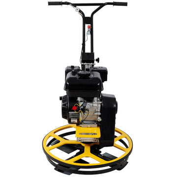 22.5 Inch Walk Behind Power Trowel 7HP Gas Powered Concrete Surface Finisher with Float Pan