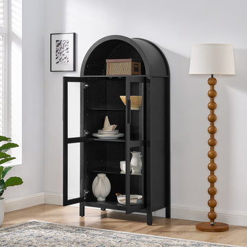 Farmhouse Hall Tree with Hidden Hooks, Walnut Bench, 8 Door Entryway Shoe Cabinet, Open Storage, Blue