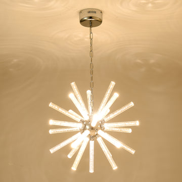 24-Light Bubble Pillar Chandelier,Adjustable Pendant Lights  Living Room Dining Room Decoration Lamp Custom Hotel Project Lighting