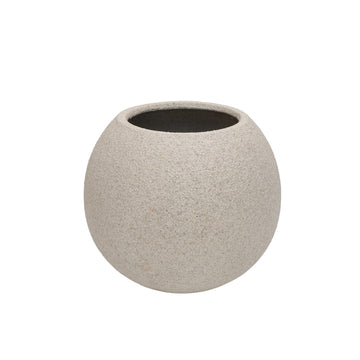 17.1 Inch Round Magnesium Oxide Planter  Large Floor Plant Pot with Drainage Hole