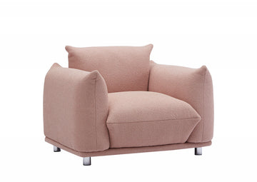Sherpa Accent Chair Single Sofa 42"W Accent Chair for Bedroom Living room Apartment, PINK