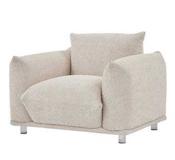 Accent Chair Single Sofa 42"W Sherpa Accent Chair for Bedroom Living room Apartment, Camel