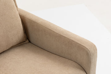 Short Plush Manual Button Armchair Sofa 360° Rotation Recliner For Home Or Office