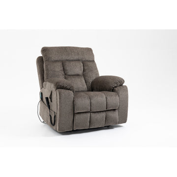 Old Age Electric Lift Chair Flat High Density Foam Electric Sofa With Heating And Massage Functions Can Tilt To 180 Degrees 2 Pocket Cup Holders 2 Remote Controls Dual OKIN Motors