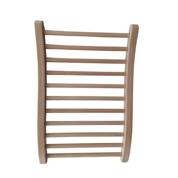 Hemlock Wood Sauna Backrest with Ergonomic Round Stick Support