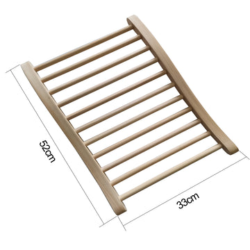 Hemlock Wood Sauna Backrest with Ergonomic Round Stick Support