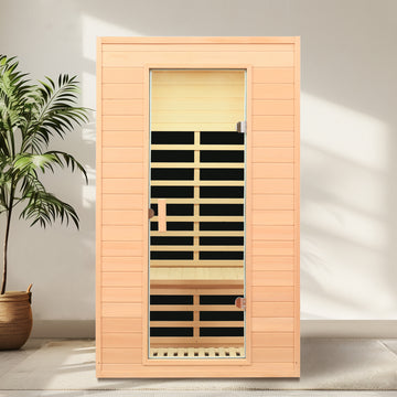 Hemlock Two-Person Far Infrared Indoor Sauna with Bluetooth and LED Lights