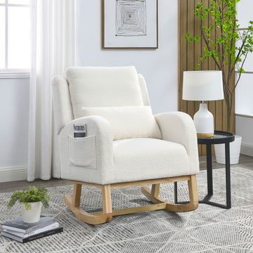 Modern Nursery Rocking Chair Living Room Casual Armchair Rocker