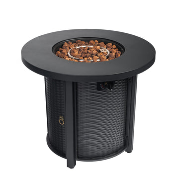 30 Inch Round Propane Outdoor Fire Pit Table