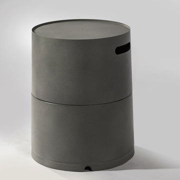 Concrete Style Outdoor Propane Tank Cover Side Table