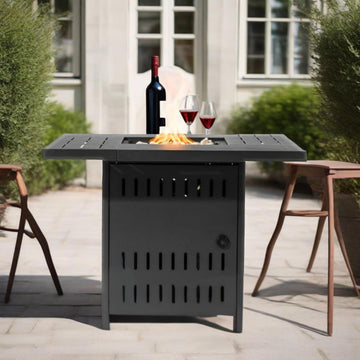 34 Inch Steel Outdoor Propane Fire Pit Table