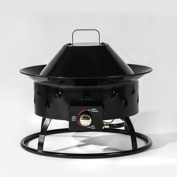 19 Inch Portable Outdoor Propane Fire Pit with Lava Rocks