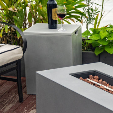 Outdoor Metal Propane Tank Cover Side Table